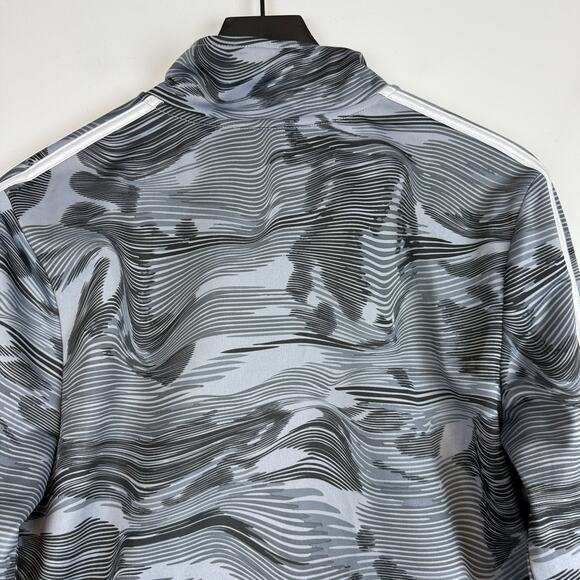 NWT Adidas Boys Camo Swirl Gray Black Full Zip Track Jacket - XL 18/20 - Picture 5 of 7